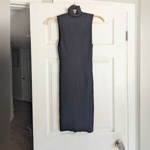 Shinestar Black Mock Neck Mini Dress